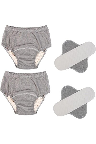 X SPRING Incontinence Underwear for Men & Women, 2 PCS Gray XL Adult Cloth Di...