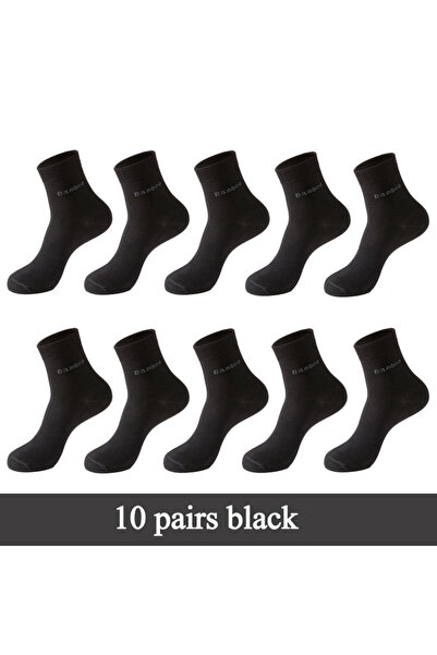 Choice US 6-11 (EUR 38-45) 10 pairs black 10 Pairs / Lot Bamboo Fiber Socks M...