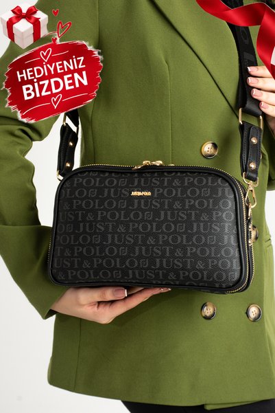 Just Polo Premium Stylish Design Black Women's Bag + Your Gift from Us