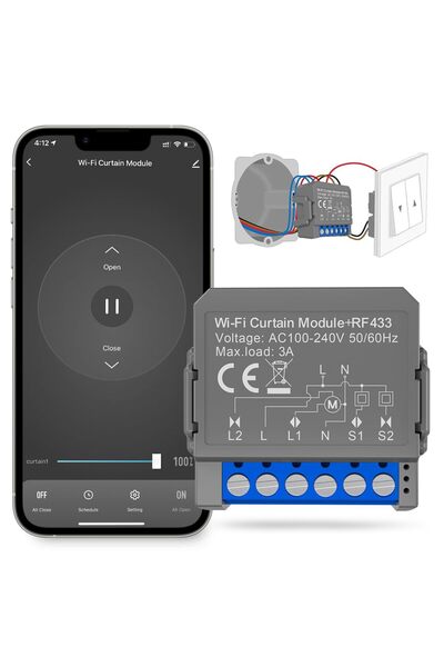 miucda Modul inteligent de comutare pentru rulouri WIFI + RF cu funcție de pr...