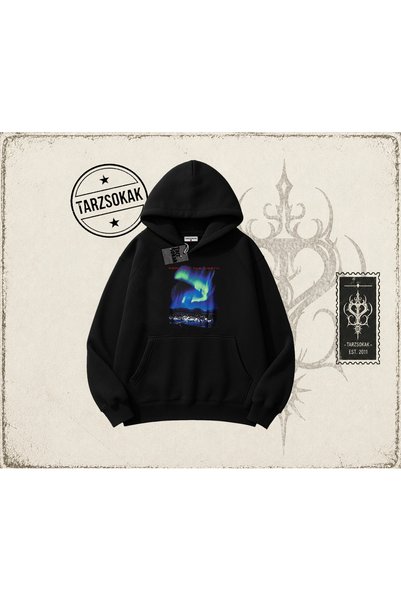 Tarzsokak Unisex Paris Oversize unisex dukserica sa kapuljačom, bela