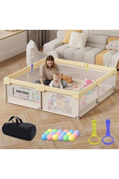 GENERAL Baby Playpen Large Playpen for Babies and Toddlers,with Skin-Friendly...