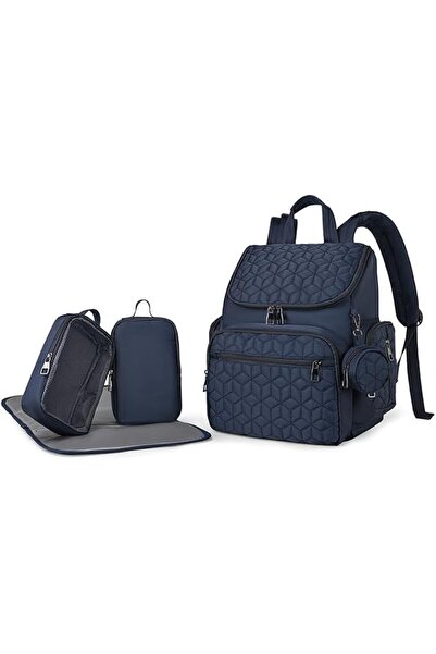 NANAO Five-Piece Diaper Bag Backpack, with Diaper Changing Table, 3 Storage B...