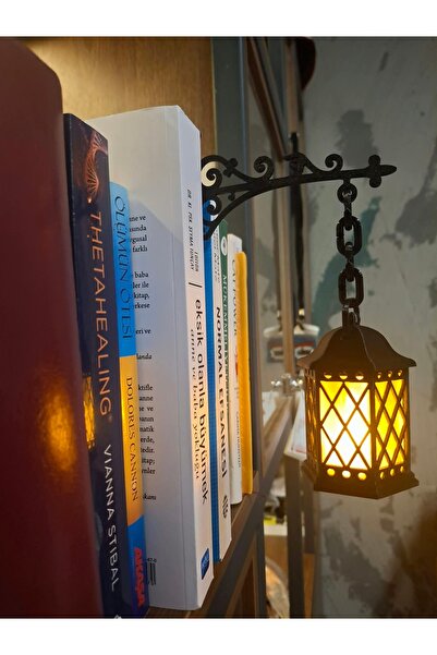 Gotik Askılı Kitaplık Feneri – LED Tealight Dahil Dekoratif Kitaplık Lambası