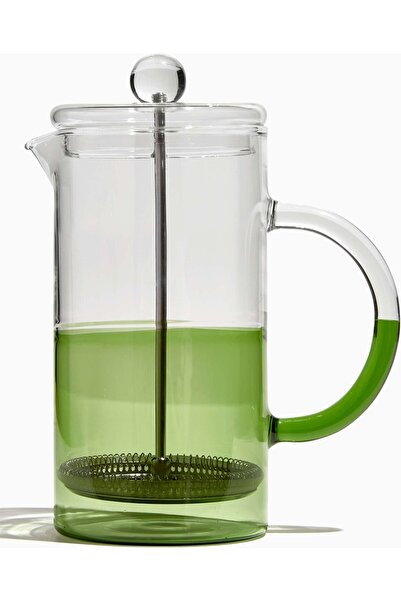 SİLSAL Two-Tone French Pressure Borosilicate Glass 1100ml Capacity Coffee Maker
