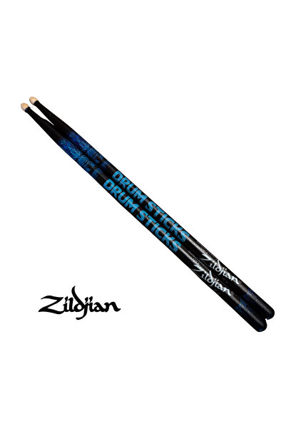 ZILDJIAN 5A باجيت ملون بتصميم خاص باجيت أزرق