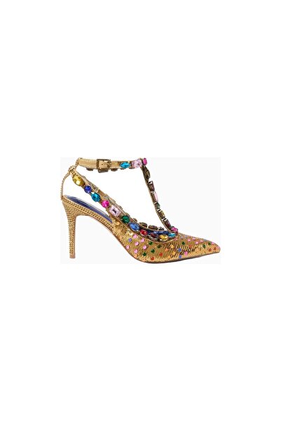 Kurt Geiger Belgravia Court Sequined Heeled Luxury Design Women's Sandals