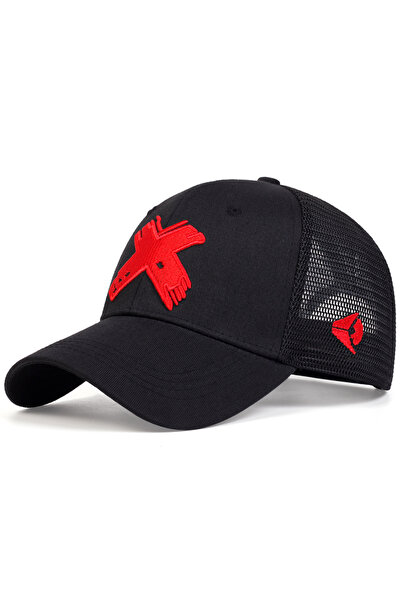 Choice black red Summer Men Mesh Baseball Cap Outdoor Sport X Letter Snapback...