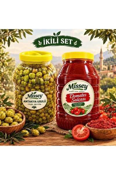 Missey Yeşil zeytin ve Domates salçası ikili Set
