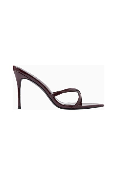 FEMME LA Donatella 100 Patent Leather Look Vegan Leather Thin Heeled Women's ...