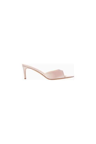 Black Suede Studio Belle 65 Light Pink Satin Pointed Toe, Handmade Elegant Mu...