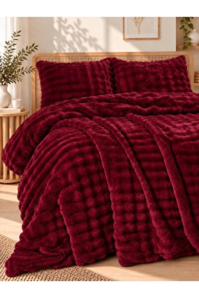 Bikaya Home Diamond Bubble Çift Kişilik Yorgan Seti | 220x240 cm | Peluş Doku...