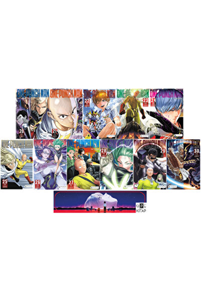 Akıl Çelen Kitaplar One-Punch Man 20-21-22-23-24-25-26-27-28-29-30. Ciltler Manga Seti - Genç Kitap Ayraç Hediyeli