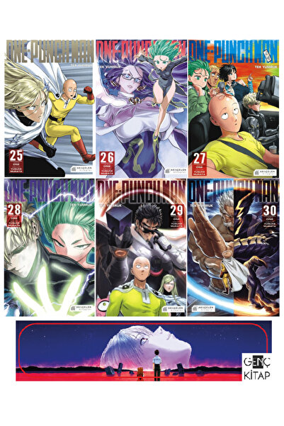 Akıl Çelen Kitaplar One-Punch Man 25-26-27-28-29-30. Ciltler Manga Seti - Genç Kitap Ayraç Hediyeli