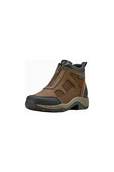 ARIAT حذاء ركوب الخيل من الجلد المقاوم للماء للجنسين من Terrain Zip