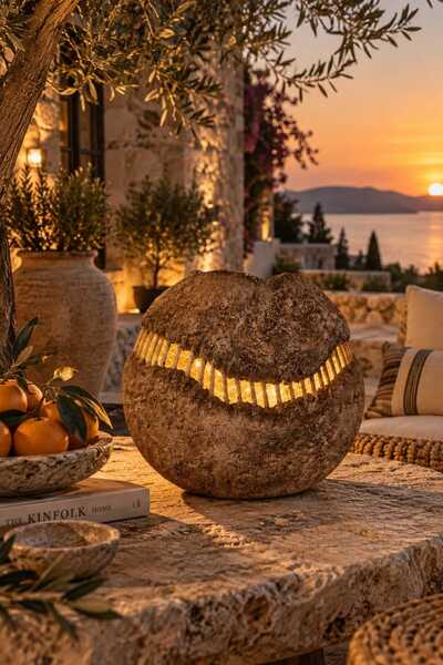 El Yapımı Paper Mache Dekoratif Obje – LED Işıklı Unique Tasarım