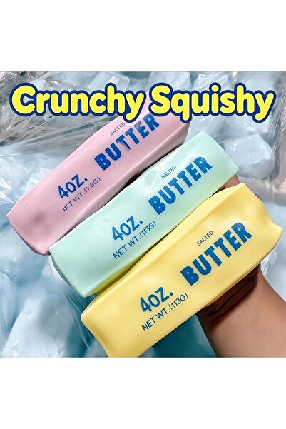 STRESS Butter Crunchy Tereyağı Tasarımlı Skuşi Stres Oyuncağı -