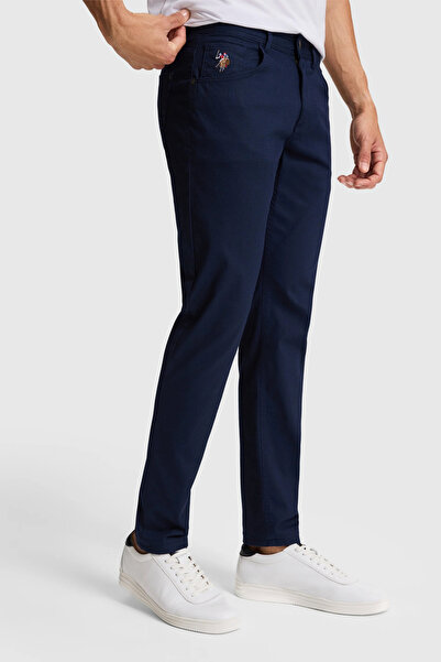 U.S. Polo Assn. u.s. polo assn erkek dokuma kumaş slim fit üst cepli pantolon