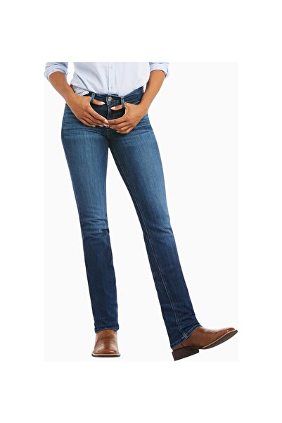 ARIAT بنطلون ركوب الخيل النسائي من Real PR Abby ذو مظهر دينيم مستقيم