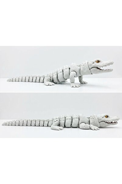 Hareketli Flexi Timsah Figürü 54-56 cm | 3D Baskı | Araç İçi Obje