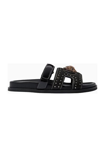 Kurt Geiger Eagle Stud Cut Out Sandals, Leather, Studded and Stylish Summer S...