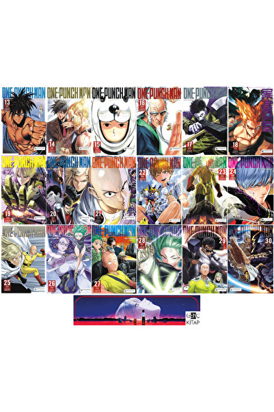Akıl Çelen Kitaplar One-Punch Man 13-14-15-16-17-18-19-20-21-22-23-24-25-26-27-28-29-30. Ciltler Manga Seti - Genç Kitap Ayraç Hediyeli