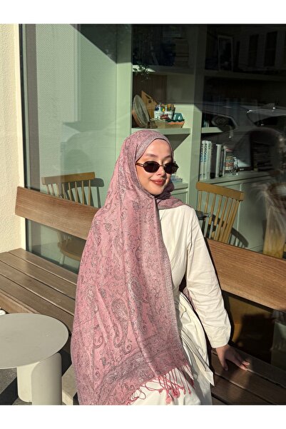 Shiraa Soft Pembe Kaşmir Şal