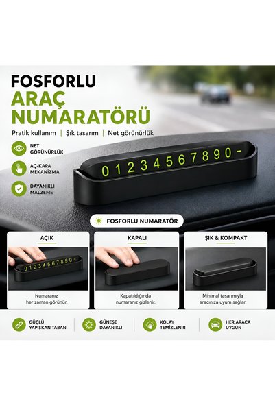 Generic Brand Car Number Car Number Parking Phone Number Inside Parktel Auto Automobile for Highlighter Glass