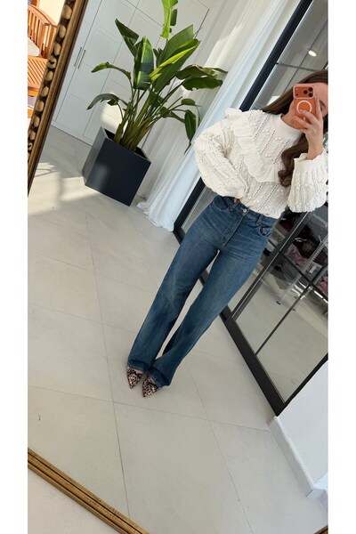 elifteke Jomiyy Straight Cut Jean Blue