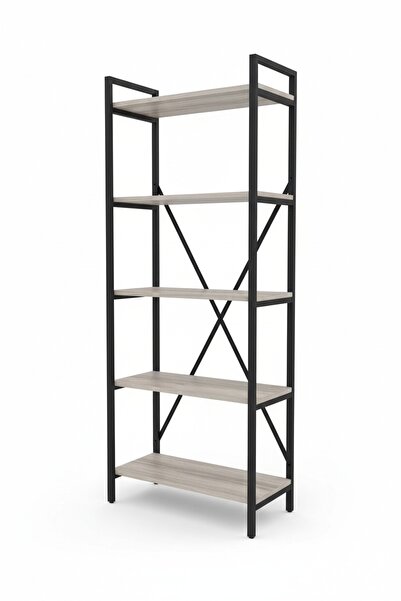 UPSTYLE Solin Kitaplık Gri 50×180×30 cm