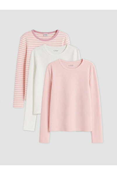 LC Waikiki I 3-Pack Zero Roba Collar Girl's T-Shirt from Freezen Store