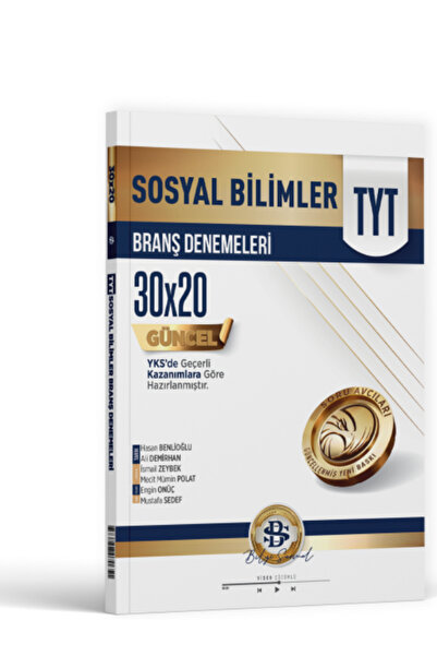 Bilgi Sarmal Yayınları Sarmal Deneme TYT Sosyal Bilimler 30 x 20 Branş Deneme...