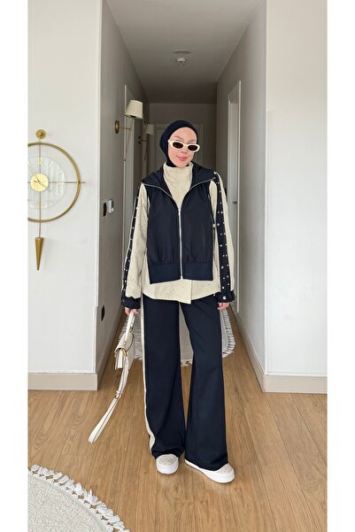 NİLNUR MODA Yeni Sezon Kadın Manlyy Kapüşonlu Pantolon Takım