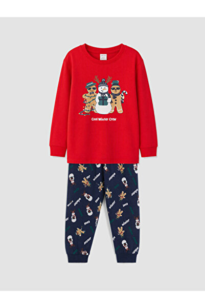 LC Waikiki I New Year's Themed Boys' Pajama Set from Freezen Store