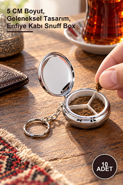 10 Adet Kabartmalı Yöresel Enfiye Kutusu – 5 CM Boyut, Geleneksel Tasarım, Enfiye Kabı Snuff Box