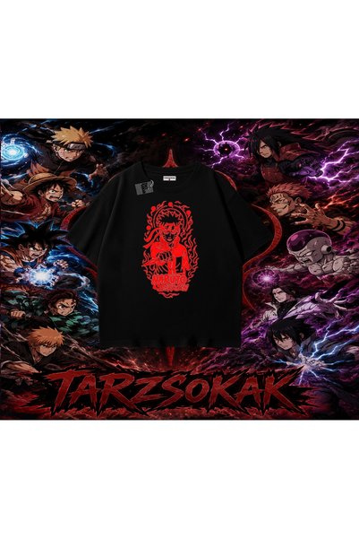 Tarzsokak Naruto Uzumaki Premium Anime Oversize Unisex T-Shirt White