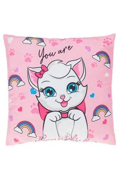 OEM Pink Cat Decorative Pillow "You Are BeautIful" 30x30cm