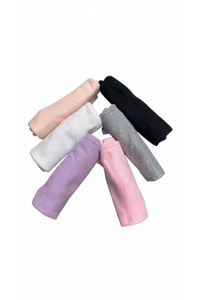 KAİZEN Girls' Colorful Comfortable and Stylish Design Underwear Shorts - Made in Turkey 100% Turkish Cotton Brand Kids (6-Piece Multi-Colored Package)