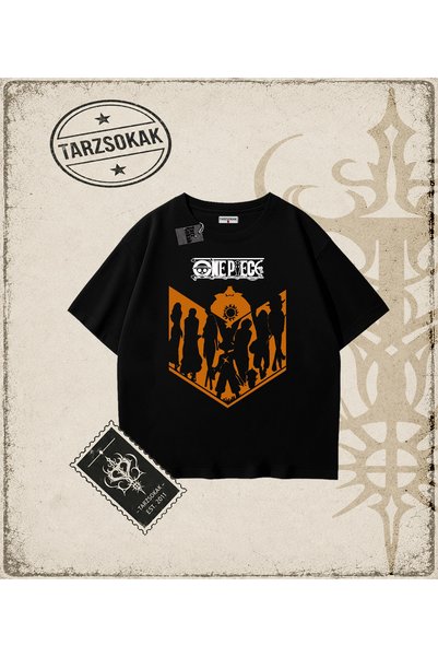 Tarzsokak One Piece Anime Characters Oversize Unisex T-Shirt White