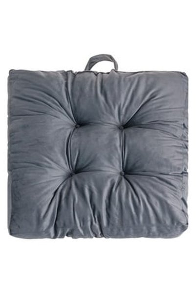 OEM Grey Velvet Floor Cushion 43x43cm