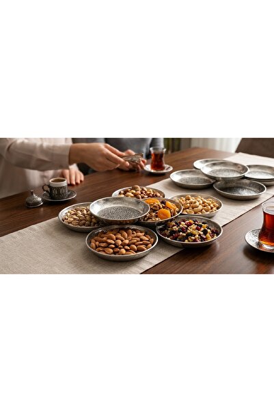 Yıldız çelik 12 adet çelik 12 cm desenli kahvaltılık & çerezlik