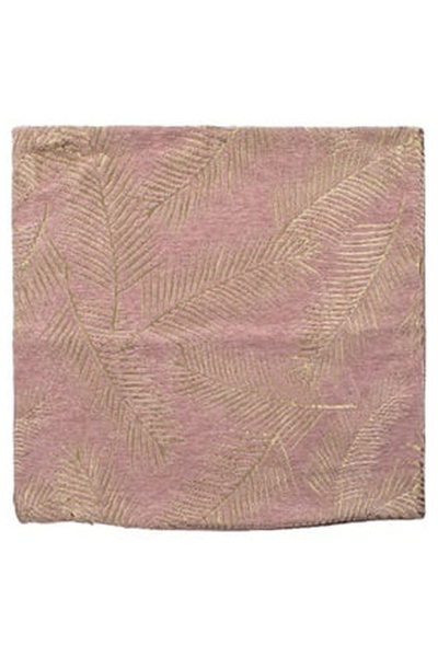 OEM Fata de Perna Decorativa de Iarna Chenille Roz cu Model Frunze 45x45cm