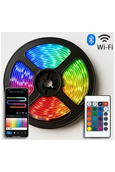 OEM Banda Autocolanta Strip Light WiFi (RGBW+Alba) cu Telecomanda 12W - 3m