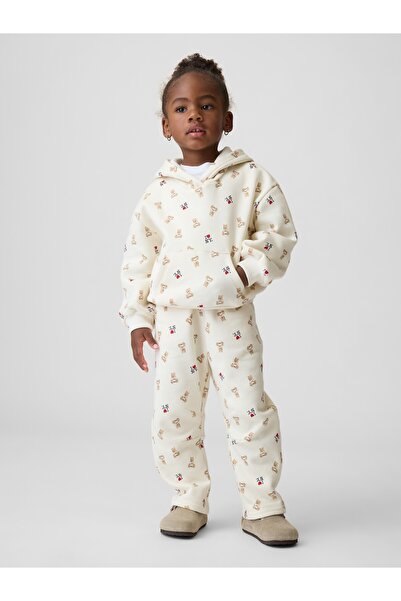 GAP Kız Bebek Krem VintageSoft I Heart NY Pull-On Eşofman Altı
