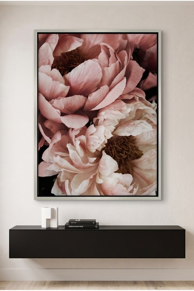 Jasmine Art Moody Dusty Rose Nature Wall Art | Portrait Framed Canvas Print |...