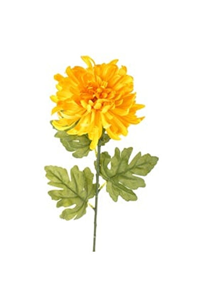 OEM Floare Artificiala cu Tulpina Lunga Crizantema Galbena 85cm