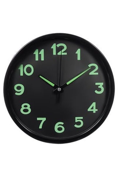 OEM Decorative Black Wall Clock Glow in the Dark Ø20cm