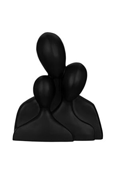 OEM Decoratiune Statuie Ceramica Familie Neagra Mat 24.5x11.8x29cm