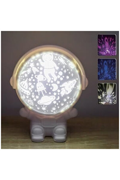 OEM Proiector LED Model Astronaut cu Picior Cablu USB Ø11x12cm