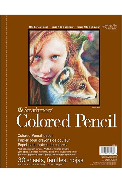 Strathmore Colored Pencil Spiral Paper Pad 9"X12"-30 Sheets -62477900